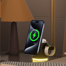 Load image into Gallery viewer, CLINGOMATIC Charging Station 3 In 1 Wireless Charger Stand With Halo Light Vista Shops