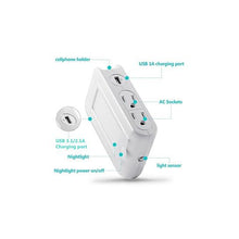 Load image into Gallery viewer, 4 in 1 Expert Multitasker Wall Power Adapter Socket And Phone Charger With Night Light Function