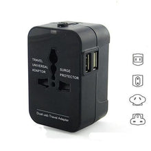 Load image into Gallery viewer, Worldwide Power Adapter and Travel Charger with Dual USB ports that works in 150 countries - VistaShops - 2