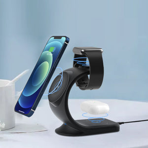 Multitasker Optimal Charging Dock 3 In 1 For iPhone, Apple Watch And Air Pods