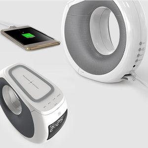 Ocean Wave Bluetooth Speaker , Clock and Wireless Phone Charger