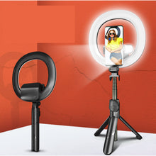 Load image into Gallery viewer, Self Video Portrait Soft Halo Light Stand With Dual LED Light And Bluetooth Remote Vista Shops