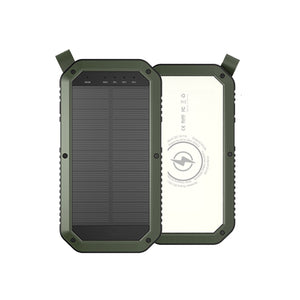 Sun Chaser Mini Solar Powered Wireless Phone Charger 10,000 mAh With LED Flood Light