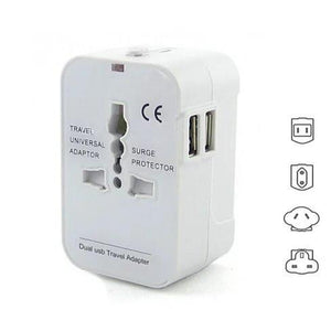 Worldwide Power Adapter and Travel Charger with Dual USB ports that works in 150 countries - VistaShops - 4